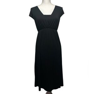 SABEL MATERNITY / Black Cap Sleeve Dress / Small